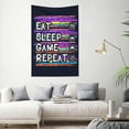 thumbnail image 3 of ZNDUO Eat Sleep Game Repeat Gaming Pattern Tapestry, Wall Tapestries for Bedroom, 60 x 40 inch, 3 of 8