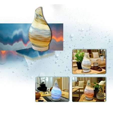 

TGE 100ML Glass Essential Oil Diffuser Ultrasonic Cool Mist Humidifier 7 Color LED Lights Auto Shut-off