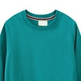 thumbnail image 3 of Ulanda Boys Girls Crewneck Sweatshirts Toddler Baby Sweatshirt Solid Cotton Soft Long Sleeve Active Pullover Tshirts (Green, 7 Years), 3 of 3