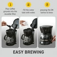 thumbnail image 4 of Elite Cuisine EHC5842 4-Cup Brew & Drip Coffee Maker with Pause & Serve, 4 of 5