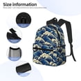 thumbnail image 3 of Balery Japanese Water Wave Mochila para Mujeres y Hombres, Mochila Ligera Casual para Viajes, Mochila Clásica Básica para la Universidad, 3 of 6