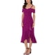 thumbnail image 4 of INSPIRE CHIC Vestidos de fiesta para mujeres con tirantes de espagueti, vestido midi con volantes para invitadas de boda, 2XL, púrpura, 4 of 6