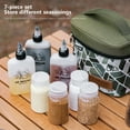 thumbnail image 4 of Bolsa de almacenamiento para condimentos al aire libre, juego de 7 piezas, bolsa de almacenamiento para botellas de condimentos para acampar, juego de tarros para condimentos, bolso de mano, 4 of 9