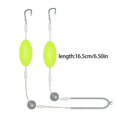 thumbnail image 5 of Lerpwige Double Hook Fishing Float Fishing Rig with Double Hook Reverse Bottom Rigs, 5 of 9