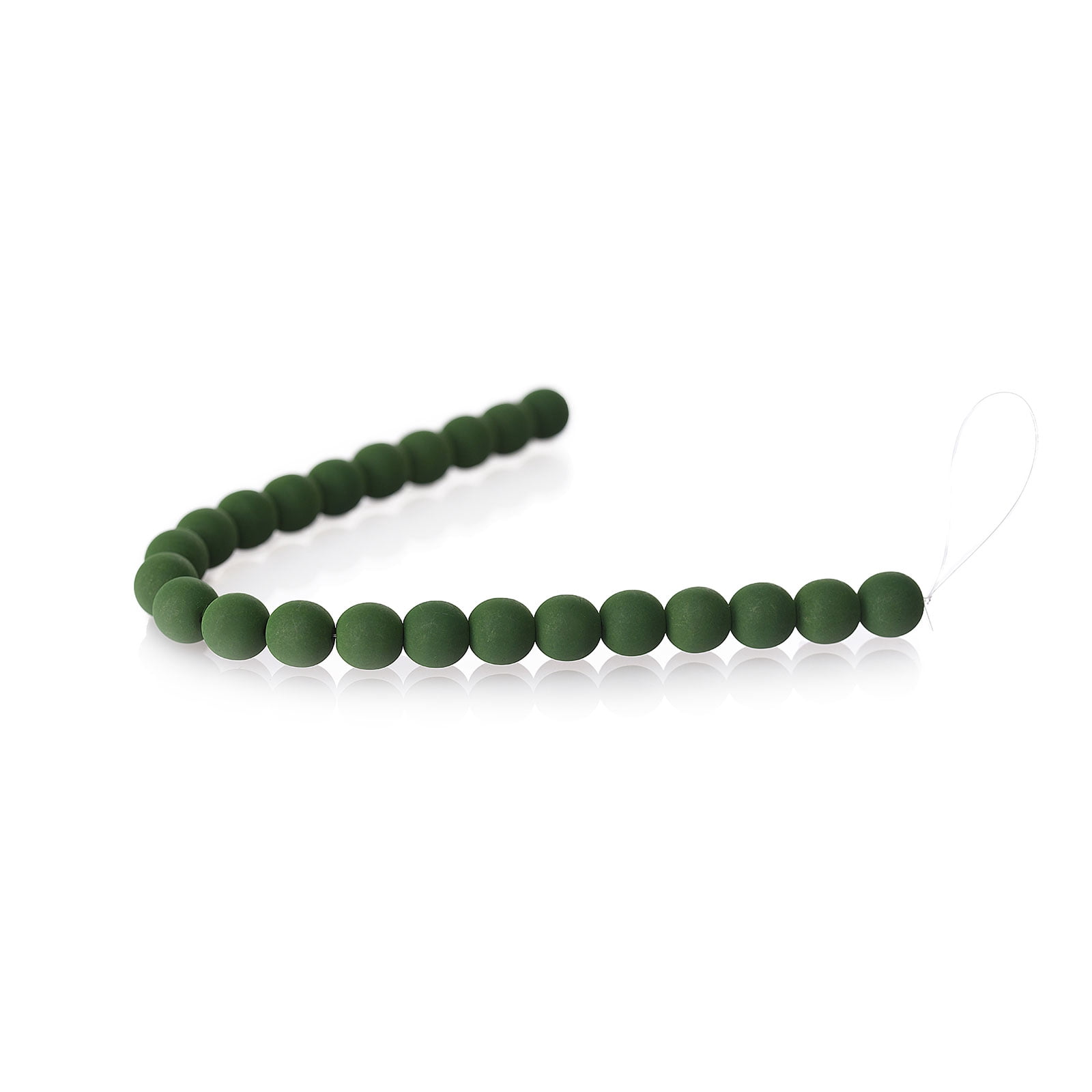 69pcs John Bead 8mm Czech Glass White Alabaster Velvet Dark Green Round Bead Strands for DIY Jewelry Making Crafts