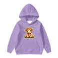 thumbnail image 4 of SJLDQY Hoodies for Girls Cute Highland Cow Graphic Hooded Sweatshirts Fall Winter Casual Hoodie Girls Long Sleeve Pullover Tops with Pockets, 4 of 4