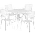 thumbnail image 1 of 35.5SQ White Patio Table Set, 1 of 4