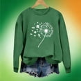 thumbnail image 4 of St. Patrick's Day Sweatshirt for Women Shamrock Balloon Bouquet Graphic Print Crewneck Long Sleeve Classic Fit Festive Party Holiday Pullover Clothes, 4 of 7