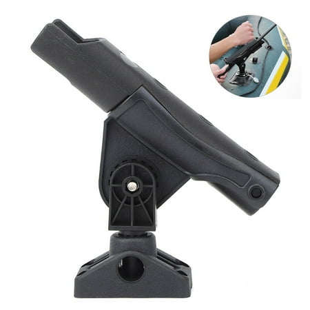 Universal Fishing Rod Base Holder Bracket Tool 360 Degrees Adjustable for Canoeing Kayak Drifting Ship