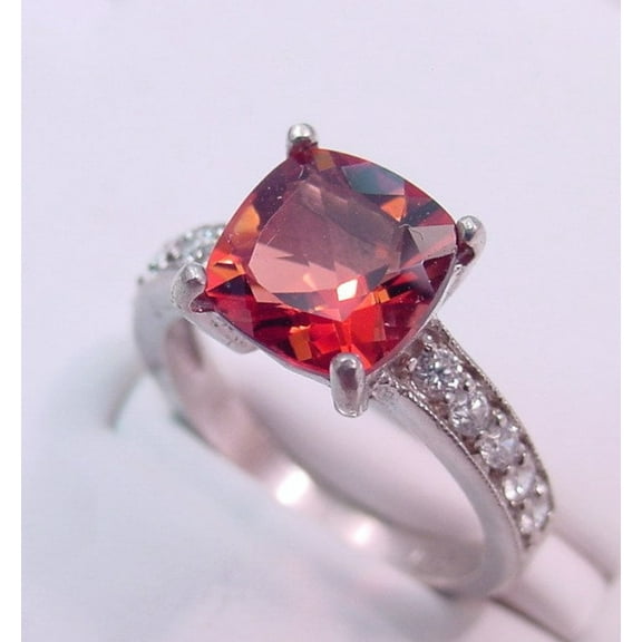 natural garnet ring 925 sterling silver solitaire engagement ring January birthstone red gemstone ring
