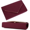 thumbnail image 6 of Faux Suede Clutch Bag Elegant Metal Binding Evening Purse for Wedding/Prom/Black-Tie Events | Faux Suede, Elegant, Metal Binding, for Wedding, for Prom, for Black-Tie Events, 6 of 6