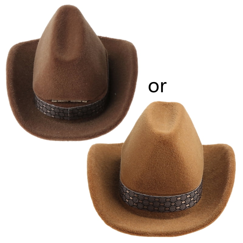 Creative Cowboy Hat Shape Rings Box Jewellery Display Storage Case K 
