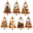 thumbnail image 2 of 10cm Bell‑Shaped Christmas Story Ornament, 7Pack Mini Holiday Scene Hanging Decoration, Light‑Up Dome Ornament for Christmas Tree, Window, Hooks & Mantelpiece Home Holiday Decor, 2 of 5