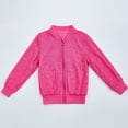thumbnail image 6 of Cethrio Girls Bomber Jackets, Performance Sequin Long Sleeve Zip up Spring Outerwear Hot Pink Size 6, 6 of 6