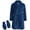 Navy Blue, variant on Girls Bathrobe Set - Soft Plush Fleece Bathrobe with Matching Slippers for Girls