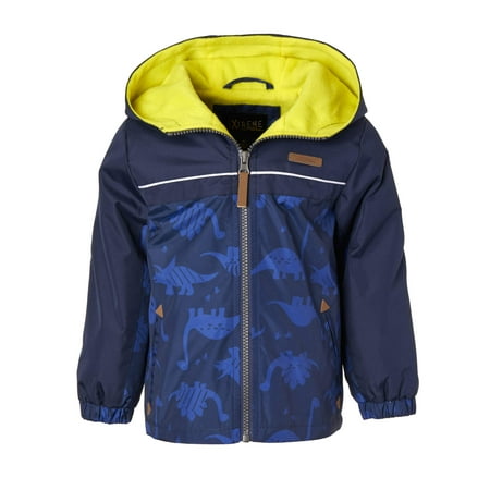 - Hooded Dino Print Colorblock Polar Fleece Windbreaker Jacket (Baby Boys & Toddler Boys)