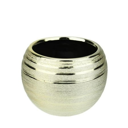 5 5 Decorative Garden Style Textured Gold Round Ball Planter Bowl