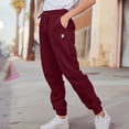 thumbnail image 4 of Dalix Heartly Ghost Embroidered Jogger Pant Soft Fleece Relaxed Fit Lounge Womens in Maroon XL X-Large, 4 of 5