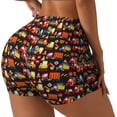 thumbnail image 1 of Fotbe Construction Truck Shorts Sin Costuras – Shorts Deportivos de Cintura Alta para Mujer, Elásticos para Gimnasio, Yoga, Running o Ciclismo-X-Large, 1 of 8