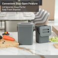 thumbnail image 2 of Cubo de basura de cocina montado en la pared EKO Pure Mini 5L (gris), 2 of 9