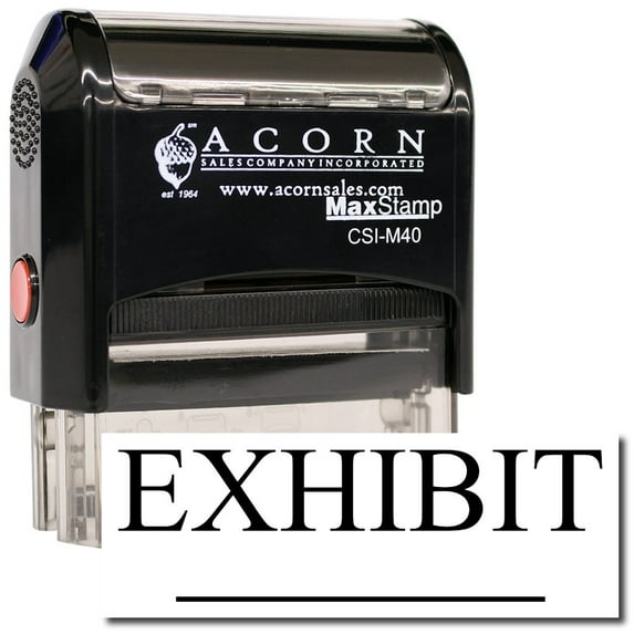 Large Self-Inking Exhibit Stamp with Mint Green Ink