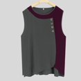 thumbnail image 4 of Tank Top for Women Linen, Summer Comfy Casual 2026 Loose Lightweight Sleeveless Shirts, Grey L, 4 of 8