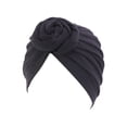 thumbnail image 1 of Jumpingount Envolturas para la cabeza para mujer, diademas con nudos de flores en forma de V, gorro para dormir al tacto, gorro, accesorios de ropa a Sombreros negro Jumpingount AP008896-04, 1 of 6
