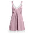 thumbnail image 7 of MVRLSH Nightgowns for Women Casual Loose Sleeveless Midi Tank With Functional Side Pockets Summer Outfit Cami Dress Pink - XXL, 7 of 7
