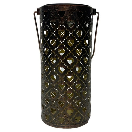 

Heart Shaped Solar Lanterns Creative Outdoor Hanging Lights Retro Solar Hollow Projection Lamp Smart Solar Projection Lamp for Pathway