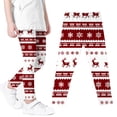 thumbnail image 2 of VERUGU Girls Leggings Kids Fall Winter Fashion Christmas Printed Long Pant Casual Slim Fitting Pants 3-8 Years, 2 of 4