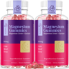 Dakota Magnesium Glycinate Citrate Gummies Chewable Supplement for Calm Sleep Stress Relief Leg Cramp Defense, 2 Pack