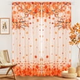 thumbnail image 1 of Fall Curtains for Living Room Maple Leaves Curtain 84 Inch Length 2 Panels Set Thanksgiving Curtains for Bedroom Rod Pocket Light Filtering Window Curtain for Dining Room, Autumn, 52"W x 84"L, 1 of 7
