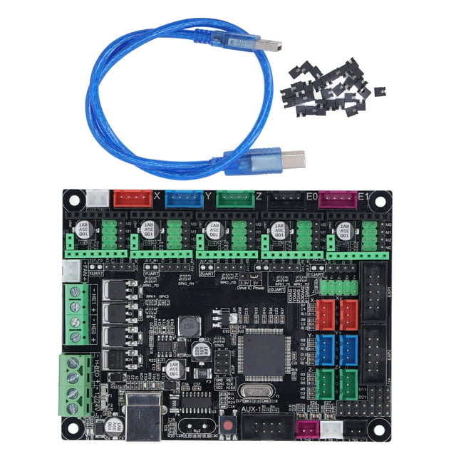 Kit de placa controladora de impresora D, controlador de placa base de impresora 3D Módulo de placa controladora de impresora D Funcionalidad inteligente de placa base de control de impresora