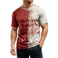 thumbnail image 5 of Delconic Men's Lightweight Quick Dry Mesh Crew Neck Short Sleeve Top with Halloween Themed Print for Casual and Sports Wear Red S, 5 of 6