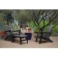 thumbnail image 2 of PAOLFOX Folding and Adjustable Backrest Adirondack Chair with Ottoman,Black, 2 of 7