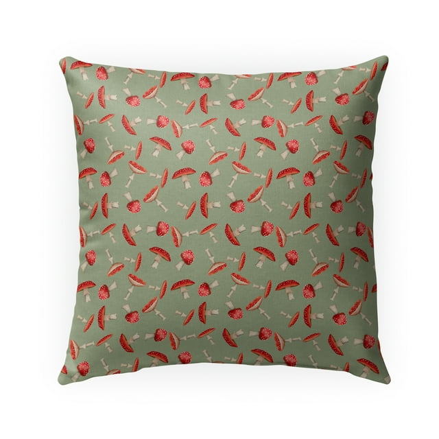 A MUSHROOM PARTY SAGE Outdoor Pillow By Kavka Designs