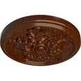 thumbnail image 3 of Ekena Millwork 14 1/2"OD x 2 3/4"P Katheryn Ceiling Medallion (Fits Canopies up to 2 1/8"), Hand-Painted Burnished Mahogany Crackle, 3 of 6