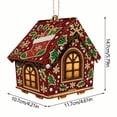 thumbnail image 3 of DIY Christmas Candy House Ornaments Gingerbread House Kit Tabletop Decor Holiday Art Craft Gift for Adults, 3 of 9