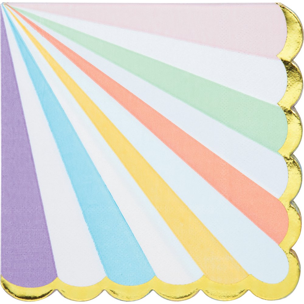 Pastel Celebrations Paper Lunch Napkins 48 Count for 24 Guests
