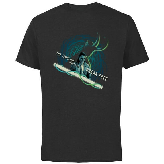 Marvel Loki The Timeline Wants to Break Free - Short Sleeve Cotton T-Shirt for Adults - Customized-Black