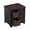 Black, variant on Cterwk End Table Side Table with 2 Baskets and 1 Door, Suitable for Living Room, Office, White