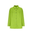 thumbnail image 5 of Jalioing Fall 3 Piece Sport Suits for Women Solid Color Tank Button Shirt with Baggy Shorts Casual Outfits (Large, Green), 5 of 9