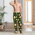thumbnail image 4 of Salouo Avocado Toast Print Pajama Pants for Men, Lounge Pants Elastic Waistband Casual Men's sleepwear Loungewear Sleep Pajama Pant -Large, 4 of 7