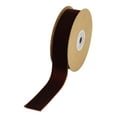 thumbnail image 2 of Cinta de terciopelo de una sola cara, rollo de cinta de terciopelo, cinta de floristería para envolver regalos, decoración, proyectos de manualidades, Marrón, 2 of 10