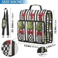 thumbnail image 2 of FORMRS Zipper Binder with Shoulder Strap 2-inch Ring 500 Sheet Capacity File Bag, Black Striped Trees, 2 of 5