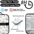 thumbnail image 4 of Unicorn and Cloud White Pattern Insulated Lunch Bag with Shoulder Strap and Bottle Holder,Bento School Lunch Bag Box,11x9.5x3.5 Inches, 4 of 5
