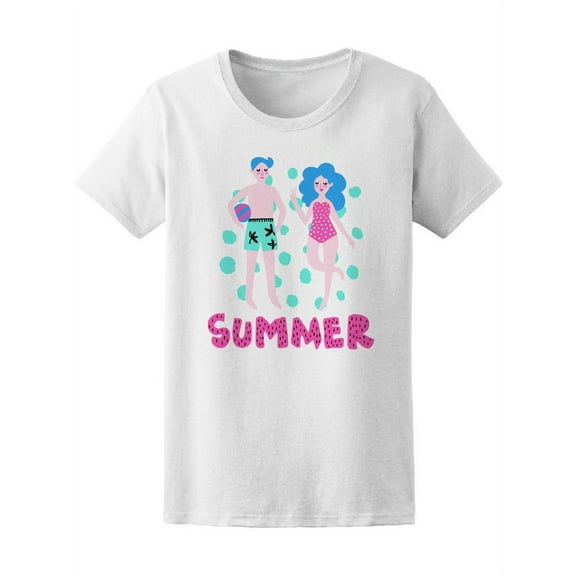 Colorful Tropical Summer Couple Tee Women's -Image by Shutterstock