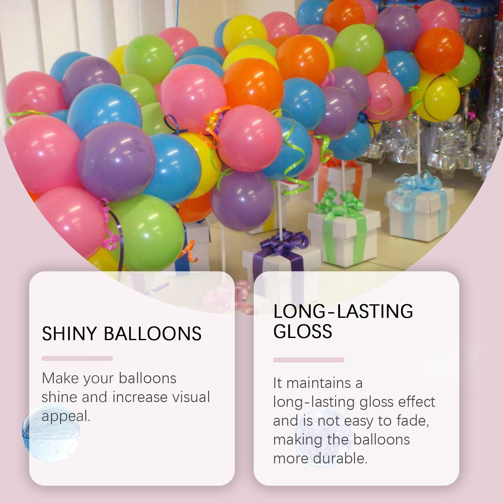 Alvantor Water Based Balloon Brightener Spray, Long-Lasting High Gloss for Latex Balloons, 3.38fl.oz