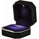 thumbnail image 1 of Luxury Ring Box, Square Velvet Wedding Ring Case Jewelry Gift Box With Led Light For Proposal Engagement Wedding, Black, 1 of 5