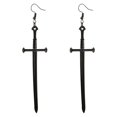 thumbnail image 1 of Pendientes Colgantes Perfecl Joyas Llamativas Góticos para Mujer Negro, 1 of 8